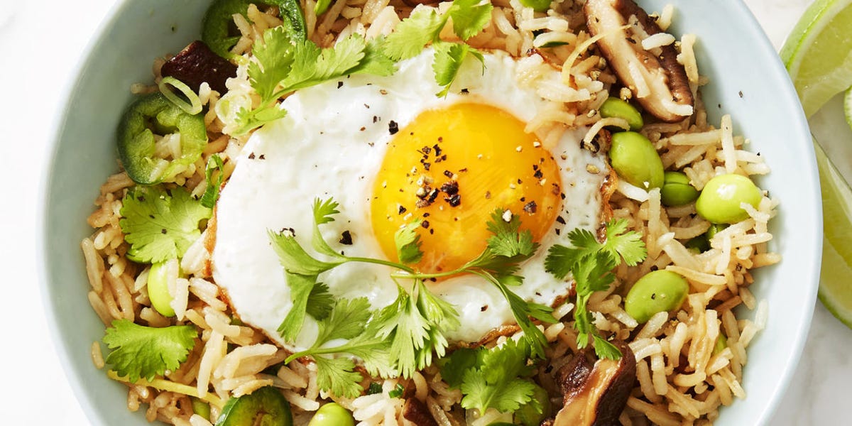 Best Vegetarian Fried Rice with Shiitakes and Edamame Recipe – How to Make Vegetarian Fried Rice with Shiitakes and Edamame
