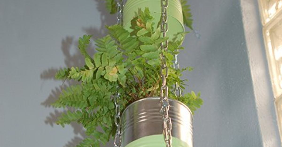 Recycled Can Plant Holder