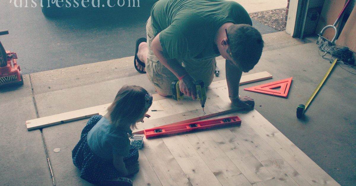 DIY Distressed Sliding Barn Door
